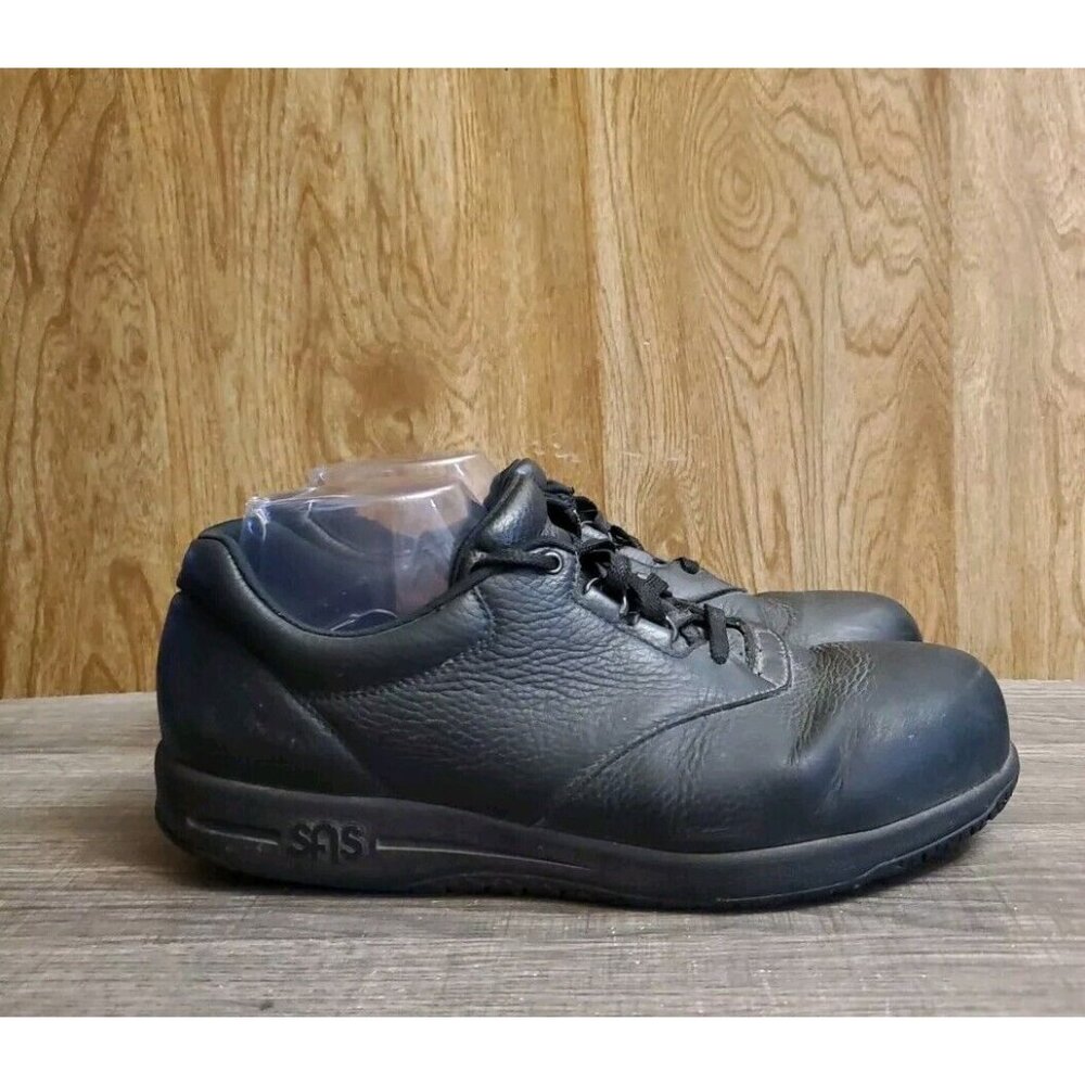 SAS Liberty Slip Resistant Lace Up Black Leather Shoes Womens Size 10.5 W3